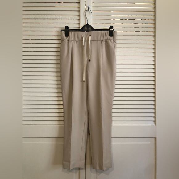 NWOT ATM Anthony Thomas Melilo Tan Trouser Pants with Drawstring XS - Picture 2 of 5